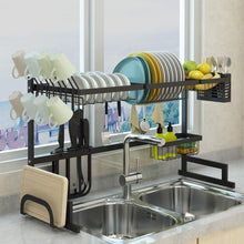 Load image into Gallery viewer, 2 Layers Multi-use Stainless Steel Dishes Rack Stready Sink Drain Plate Rack Kitchen Oragnizer Rack Dish Shelf Sink Drying Rack
