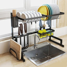 Load image into Gallery viewer, Stainless Steel Dish Rack Over Sink Organizer For Kitchen Supplies Dish Drainer Home Utensils Drying Rack For Dishes Cutlery
