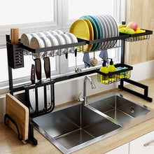 Load image into Gallery viewer, Stainless Steel Dish Rack Over Sink Organizer For Kitchen Supplies Dish Drainer Home Utensils Drying Rack For Dishes Cutlery
