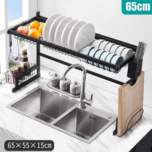 Load image into Gallery viewer, Kitchen Stainless Steel Sink Drain Rack Storage Rack Kitchen Organizer dish drying rack over the sink Spice Organizer 65/85cm
