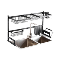Load image into Gallery viewer, Stainless Steel Sink Drain Rack Kitchen Shelf Two-story Floor Sink Sink Rack Dish Rack Kitchen Rack

