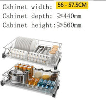 Load image into Gallery viewer, Para Armario De Cosina Accessories Drawer For Stainless Steel Organizer Cuisine Cozinha Kitchen Cabinet Storage Basket
