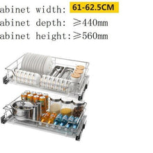 Load image into Gallery viewer, Para Armario De Cosina Accessories Drawer For Stainless Steel Organizer Cuisine Cozinha Kitchen Cabinet Storage Basket
