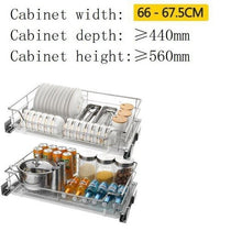 Load image into Gallery viewer, Para Armario De Cosina Accessories Drawer For Stainless Steel Organizer Cuisine Cozinha Kitchen Cabinet Storage Basket
