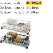 Load image into Gallery viewer, Para Armario De Cosina Accessories Drawer For Stainless Steel Organizer Cuisine Cozinha Kitchen Cabinet Storage Basket
