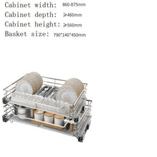 Load image into Gallery viewer, Para Armario De Cosina Accessories Drawer For Stainless Steel Organizer Cuisine Cozinha Kitchen Cabinet Storage Basket
