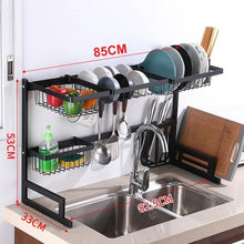 Load image into Gallery viewer, Adjustable Kitchen Sink Storage Rack Kitchen Storage Holder Dish Rack Bowl Tableware Plate Drainer Drying Rack Organizer

